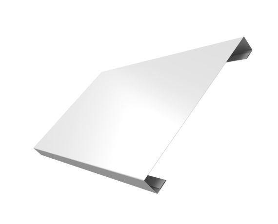 Ламель лицевая 200 забора жалюзи Texas 0,5 Satin с пленкой RAL 9003 сигнальный белый