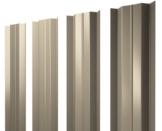 Штакетник М-образный В с прямым резом 0,45 PE RAL 1015 светлая слоновая кость