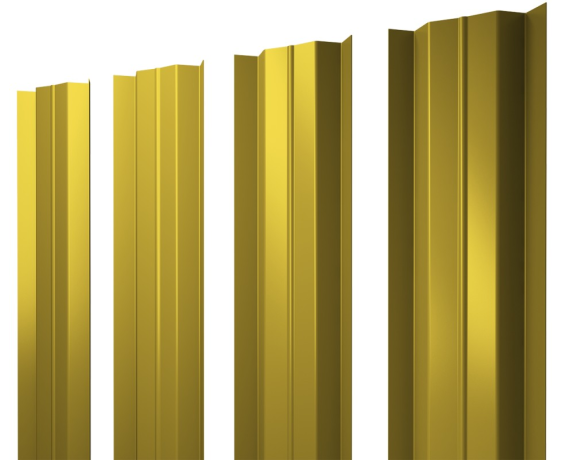 Штакетник М-образный В с прямым резом 0,45 PE RAL 1018 цинково-желтый