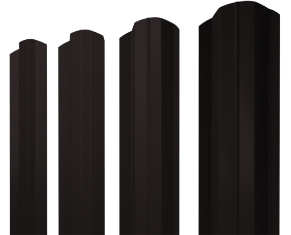 Штакетник М-образный В фигурный 0,4 PE-Matt-Double RAL 9005 черный