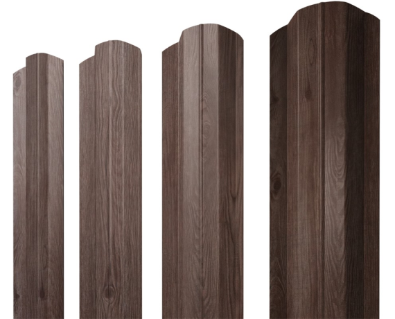 Штакетник М-образный В фигурный 0,45 Print Elite White Wood TwinColor