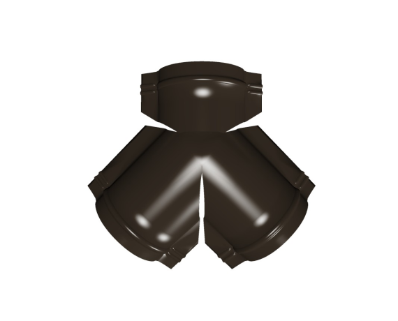 тройник конька полукруглого Drap RR-32  (темно коричневый) 0,5мм