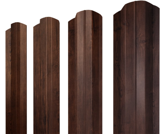 Штакетник М-образный B фигурный 0,45 Print Premium Cherry Wood Fresh TwinColor