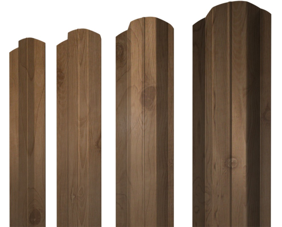 Штакетник М-образный B фигурный 0,45 Print Premium Pine Wood Fresh