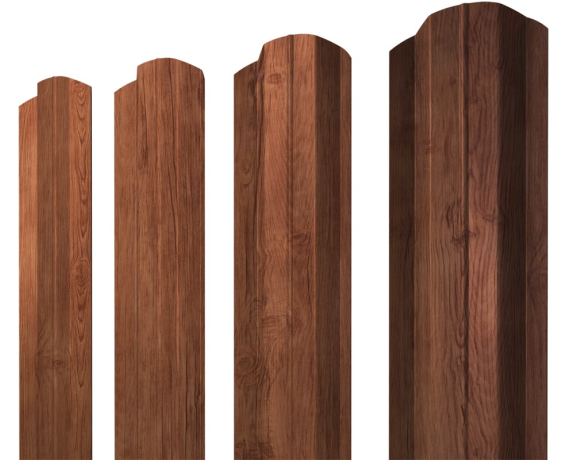 Штакетник М-образный B фигурный 0,45 Print Premium Rowan Fresh TwinColor