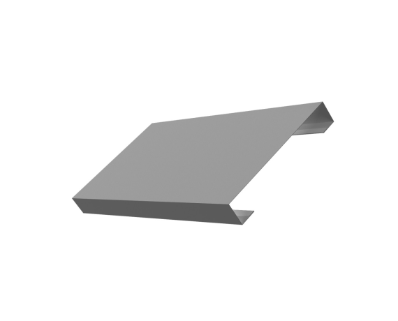 Ламель лицевая 125 забора жалюзи Texas 0,5 Satin с пленкой RAL 9006 бело-алюминиевый