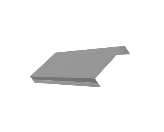 Ламель обратная 125 забора жалюзи Texas 0,5 Satin с пленкой RAL 9006 бело-алюминиевый