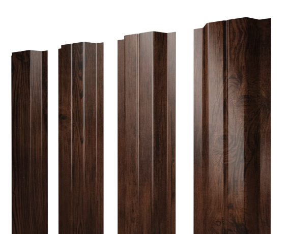 Штакетник П-образный A с прямым резом 0,45 Print Elite Cherry Wood TwinColor
