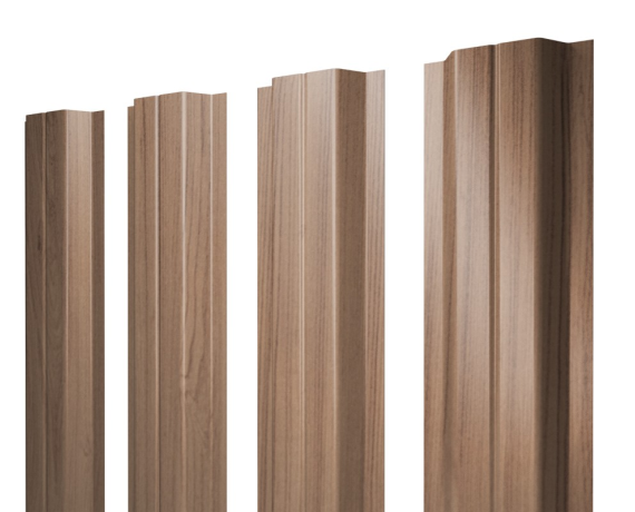 Штакетник П-образный A с прямым резом 0,45 Print Elite Honey Wood TwinColor