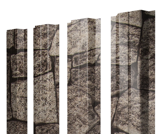 Штакетник П-образный A с прямым резом 0,45 Print Elite King Stone TwinColor