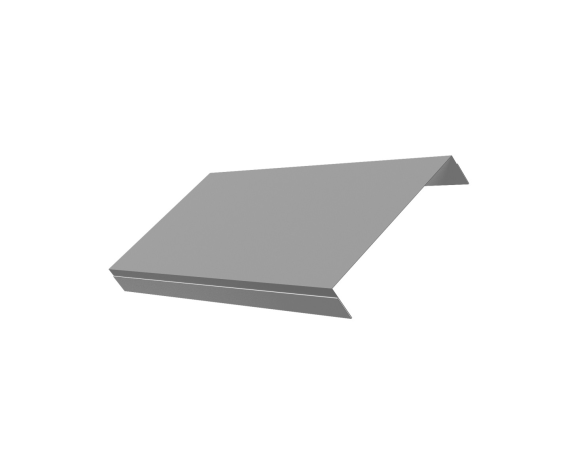 Ламель обратная 150 забора жалюзи Texas 0,5 Satin с пленкой RAL 9006 бело-алюминиевый