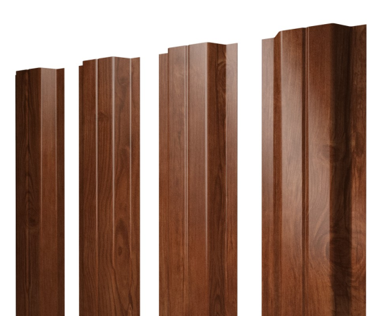 Штакетник П-образный A с прямым резом 0,45 Print Elite Rowan TwinColor