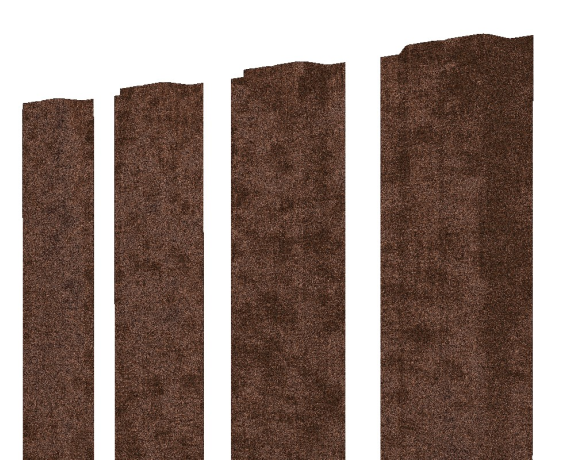 Штакетник П-образный A с прямым резом 0,45 Print Premium Cherry Wood Dark FTC