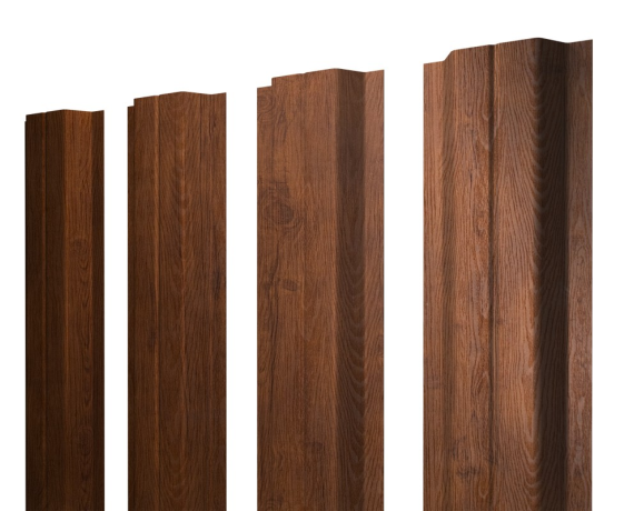 Штакетник П-образный A с прямым резом 0,45 Print Premium Golden Wood Fresh TwinColor