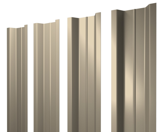 Штакетник П-образный В с прямым резом 0,45 PE RAL 1015 светлая слоновая кость