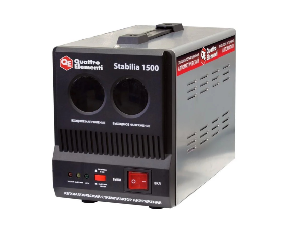 Стабилизатор напряжения напольный QUATTRO ELEMENTI Stabilia 1500(1500ВА,140-270В) 917-650