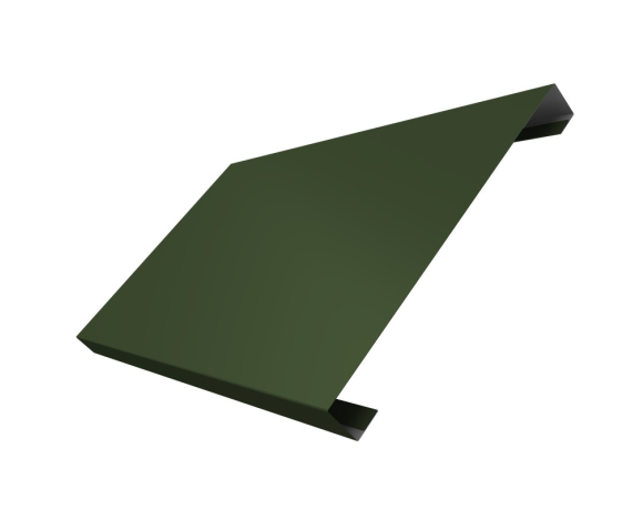 Ламель лицевая 200 забора жалюзи Texas 0,5 Satin Matt TX RAL 6020 хромовая зелень