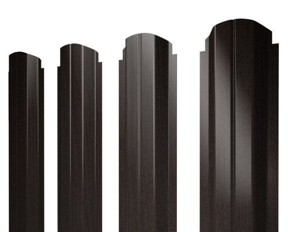 Штакетник П-образный А фигурный 0,45 Print Elite Coffee Wood TwinColor