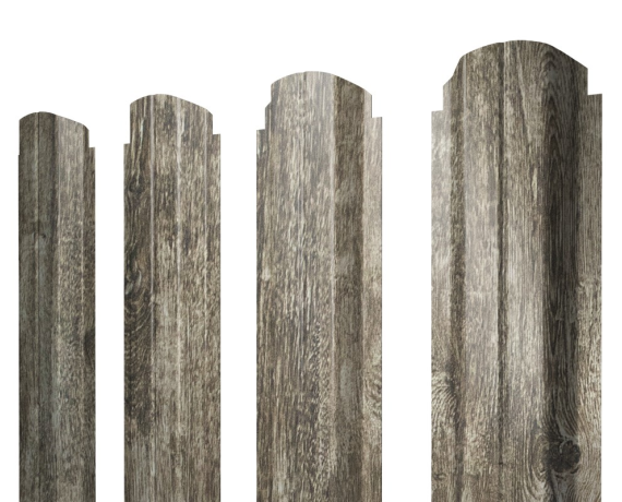 Штакетник П-образный А фигурный 0,45 Print Elite Nordic Wood TwinColor