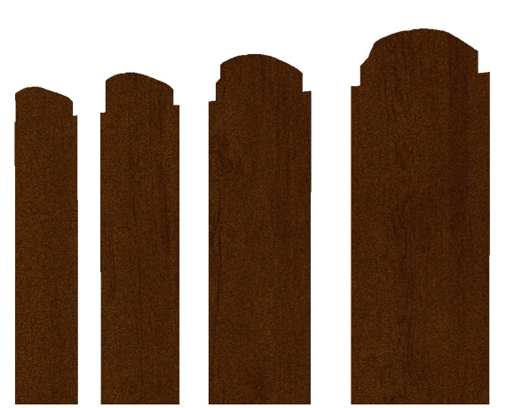 Штакетник П-образный А фигурный 0,4 Print Premium Golden Wood Intense FTC