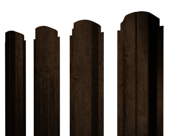Штакетник П-образный А фигурный 0,45 Print Premium Antique Wood TwinColor