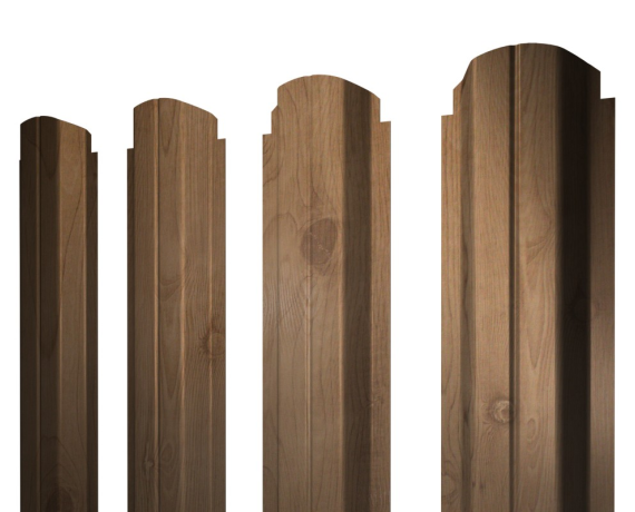 Штакетник П-образный А фигурный 0,45 Print Premium Pine Wood Fresh