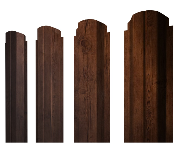 Штакетник П-образный А фигурный 0,45 Print-Double Premium Cherry Wood Fresh