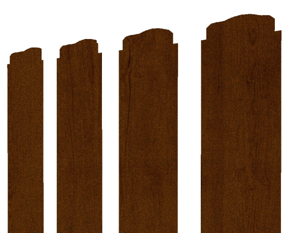 Штакетник П-образный В фигурный 0,45 Print-Double Premium Golden Wood Intense F