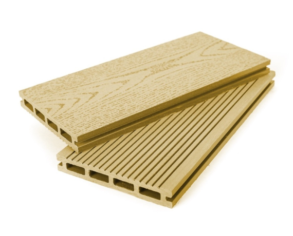 Террасная доска Grand Line 140 мм вельвет/тиснение под дерево Золотой 3м ДПК