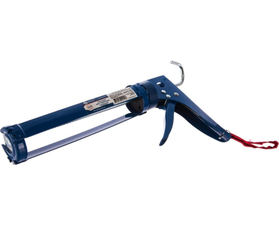 Пистолет для герметика КОБАЛЬТ 310 мл, полукорпусной усиленный ,резак, ремешок для переноски