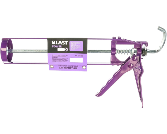 Пистолет для герметика скелетный усиленный с противокапельной системой No-Drop Blast 