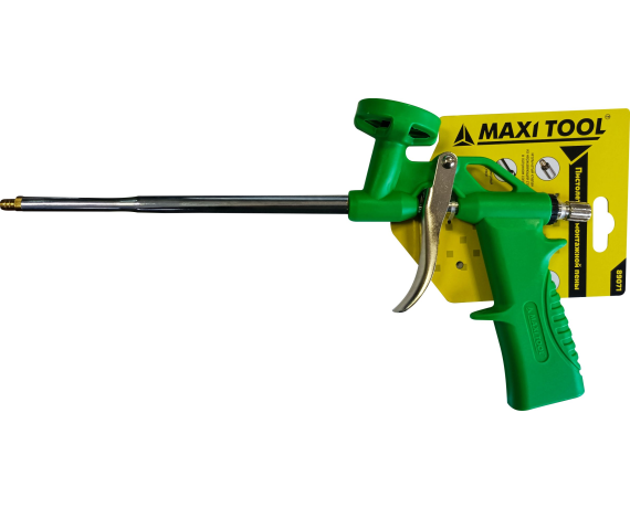 Пистолет для монтаж. пены профессиональный,алюмин.тело,пластик.ручка,тефлон.покрытие MaxiTool 81763