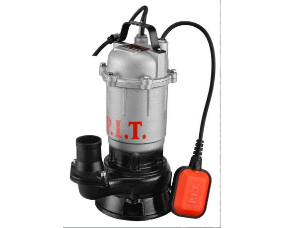 Насос фекальный P.I.T. PSW1100-W2 (1100Вт,с ножом,напор 20м,проз-ть 250л/мин,чугун,поплав.выкл)
