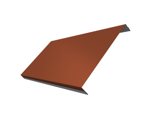 Ламель обратная 200 забора жалюзи Texas 0,5 Satin Matt с пленкой RAL 8004 терракота