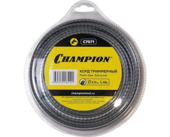 Корд трим. CHAMPION Platin Saw 3,0мм*48м (зубчатый) С7071