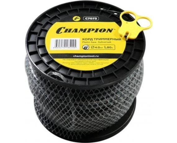 Корд трим. CHAMPION Platin Saw 4,0мм*80м (зубчатый) С7073