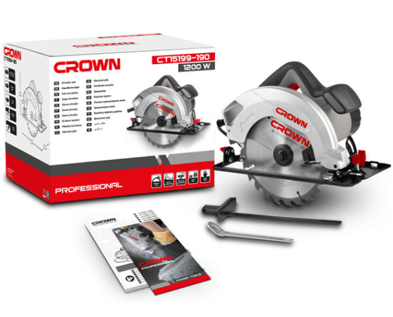 Дисковая пила CROWN CT15199-190 1200Вт, 5500об/мин