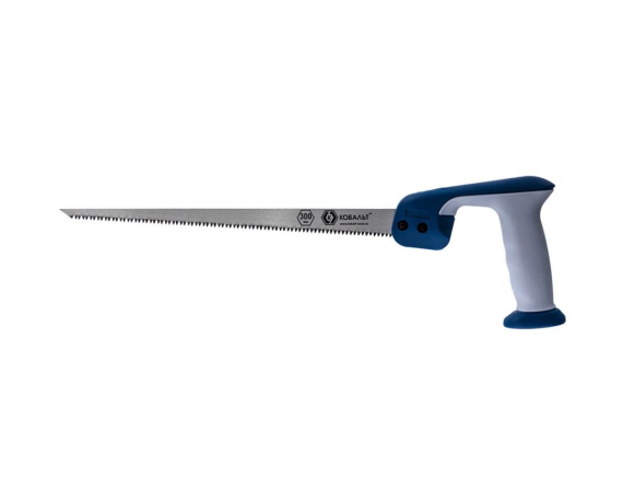 Ножовка выкружная КОБАЛЬТ 300 мм, 8 TPI, закаленный зуб, 3D-заточка, двухкомпонентная рукоятка