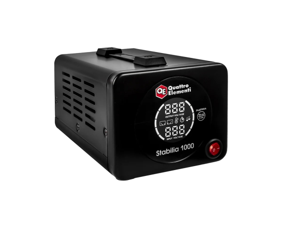 Стабилизатор напряжения напольный QUATTRO ELEMENTI Stabilia 1000(1000ВА,140-270В) 917-643