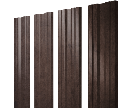 Штакетник Twin с прямым резом 0,45 Print Elite Antique Wood TwinColor