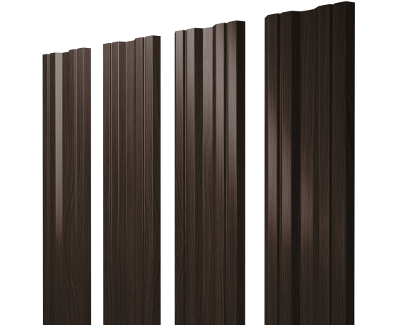 Штакетник Twin с прямым резом 0,45 Print Elite Coffee Wood TwinColor