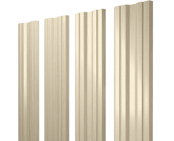 Штакетник Twin с прямым резом 0,45 Print Elite Milky Wood Twin с прямым резомColor