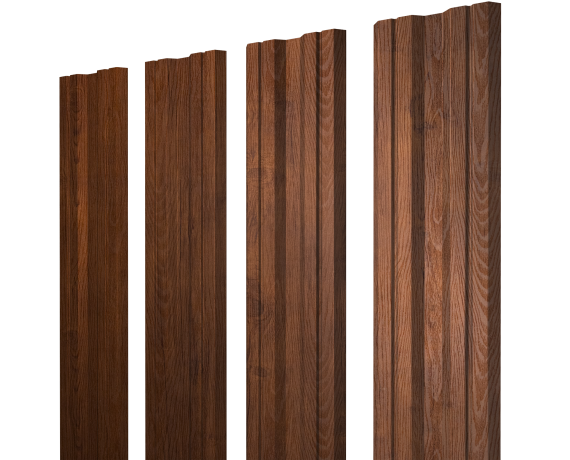 Штакетник Twin с прямым резом 0,4 Print Premium Golden Wood Fresh TwinColor