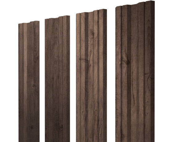 Штакетник Twin с прямым резом 0,45 Print Premium Almond Wood Fresh