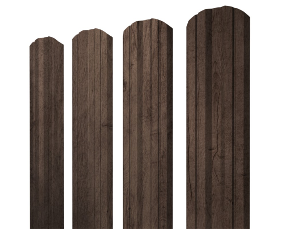 Штакетник Twin фигурный 0,45 Print Premium Almond Wood Fresh