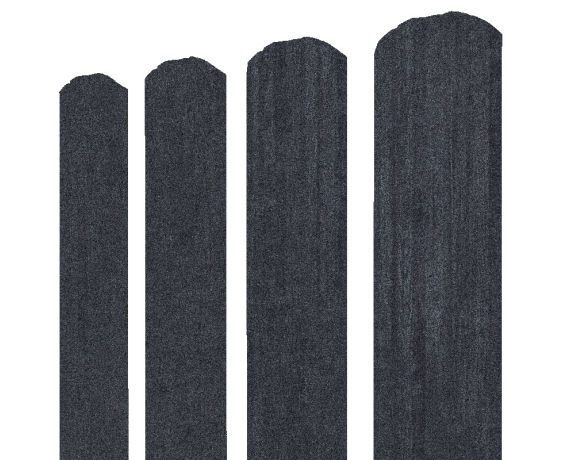 Штакетник Twin фигурный 0,45 Print Premium Grey Wood TwinColor