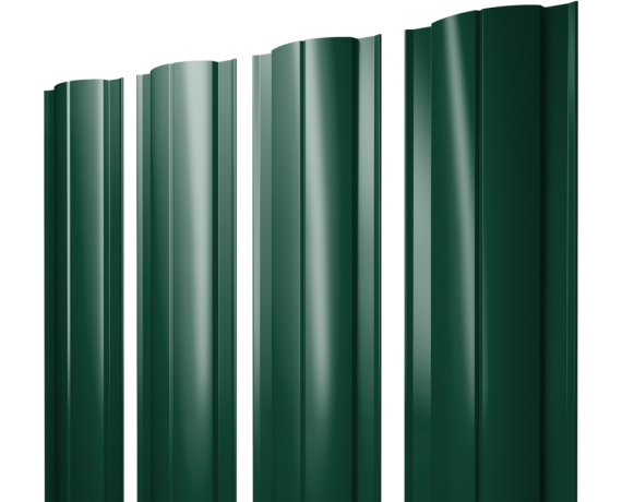 Штакетник Круглый с прямым резом 0,45 PE RAL 6005 зеленый мох