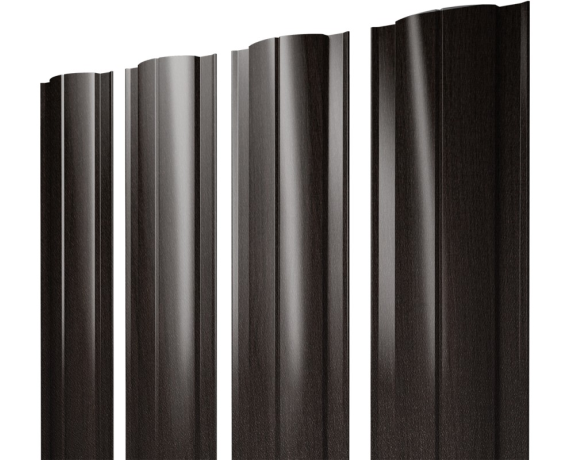 Штакетник Круглый с прямым резом 0,45 Print Elite Coffee Wood TwinColor