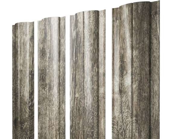 Штакетник Круглый с прямым резом 0,45 Print Elite Nordic Wood TwinColor