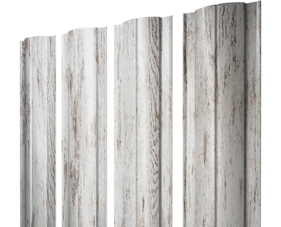 Штакетник Круглый с прямым резом 0,45 Print Elite Snow Wood TwinColor